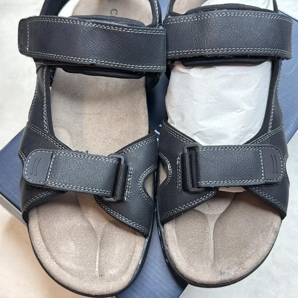 Club Room Men’s Douglas Black Sandals- Size 11